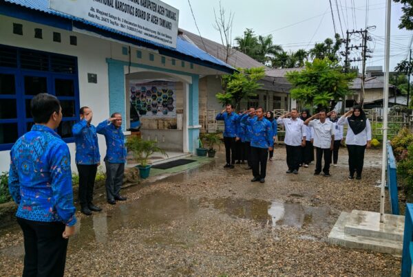 BNNK Aceh Tamiang Laksanakan Upacara Hari Sumpah Pemuda ke 91 Tahun 2019 di lapangan Apel BNNK Aceh Tamiang